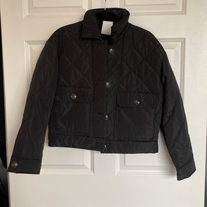 NWT Noize Black Flavia Cropped Puffer | XS